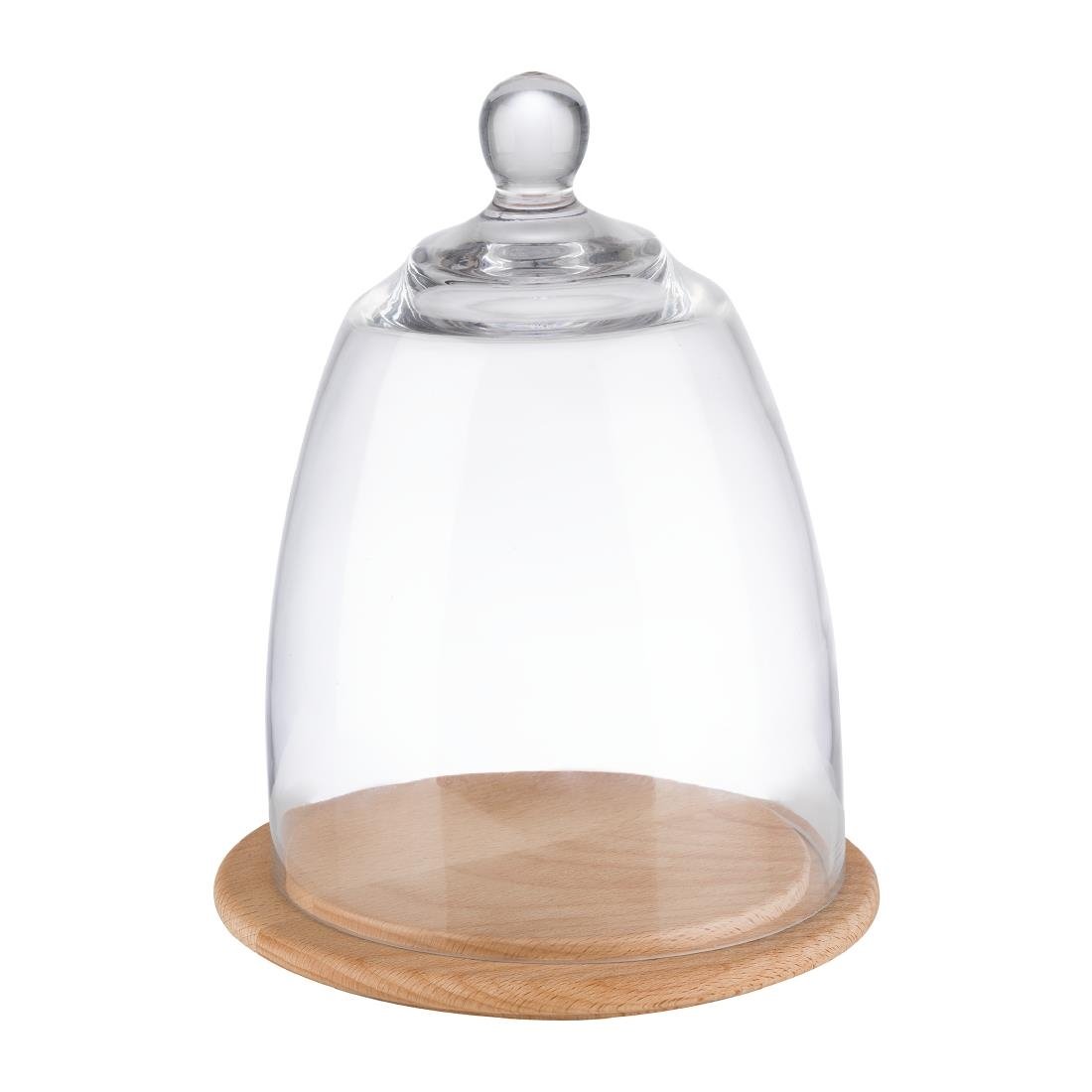 aps serveerplank met glazen cloche 185mm APS serveerplank met glazen cloche 185mm