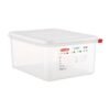 Araven GN 1/2 voedselbak met deksel 12,5L (4 stuks)