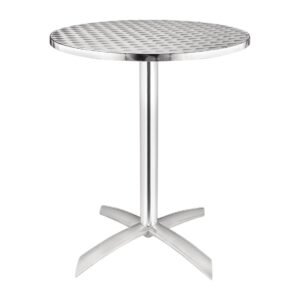 Bolero alumiminium klaptafel met RVS blad 60(Ø)cm