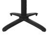 Bolero aluminium flip-top tafelpoot zwart