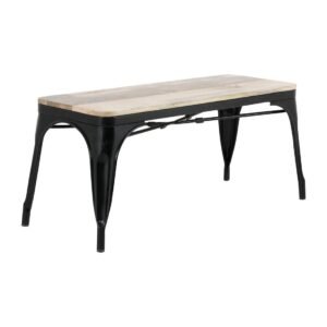 Bolero Bistro Bank Van Mangohout En Zwarte Poten 1000mm (2 stuks)
