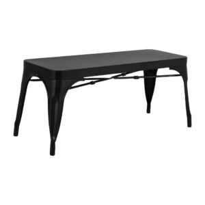 Bolero Bistro Metalen Bank Zwart 1000mm (2 stuks)