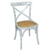 Bolero houten stoel met gekruiste rugleuning antiek blue wash (2 stuks)