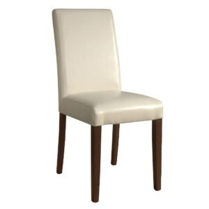 Bolero kunstlederen stoel crème (2 stuks)