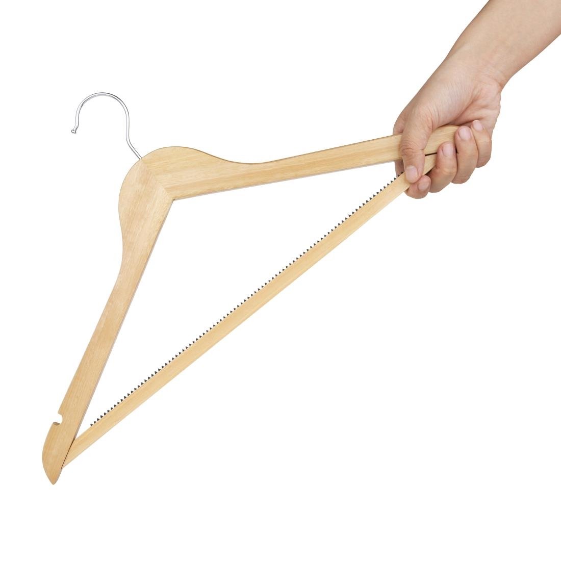 bolero natuurlijke houten hangers (10 stuks) Bolero Natuurlijke Houten Hangers (10 stuks)