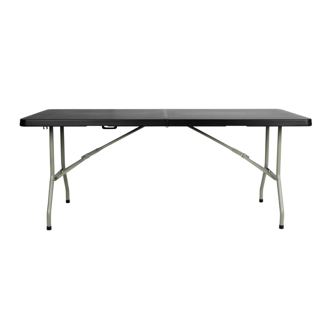 bolero rechthoekige centraal opvouwbare tafel 6ft zwart Bolero Rechthoekige Centraal Opvouwbare Tafel 6ft Zwart