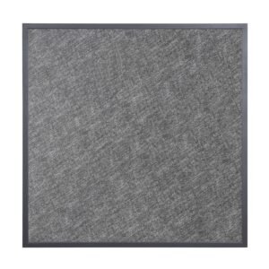 Bolero Tafelblad Van Gehard Glas Voor Buiten, Zwart Geborsteld, Vierkant, Grijze Rand, 700mm