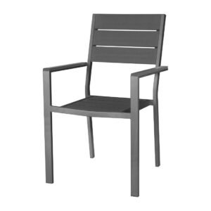 Bolero Valletta Grijze Stoelen Met Armleuningen (4 stuks)