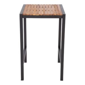 Bolero vierkante bartafel gepoedercoat staal en acaciahout 600mm