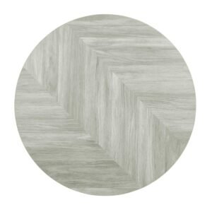 Bolero Voorgeboord Rond Tafelblad Chevron Design 600mm