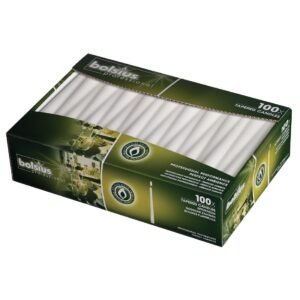 Bolsius gotische dinerkaarsen wit (100 stuks)