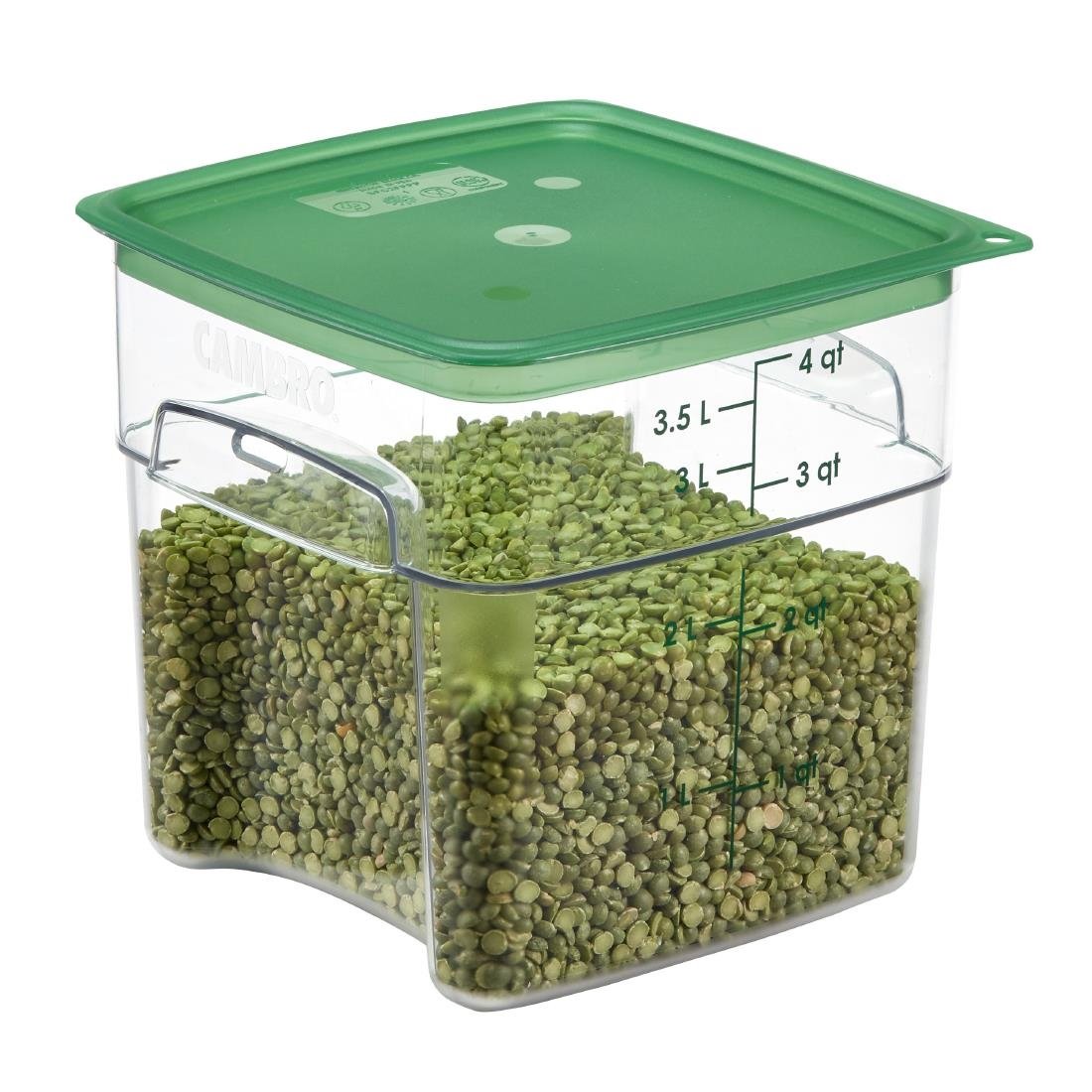 cambro freshpro camsquare voedselbewaarbak 3,8ltr Cambro FreshPro Camsquare voedselbewaarbak 3,8Ltr