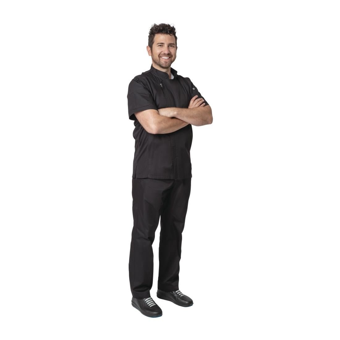 chef works springfield unisex koksbuis met rits zwart l Chef Works Springfield unisex koksbuis met rits zwart L