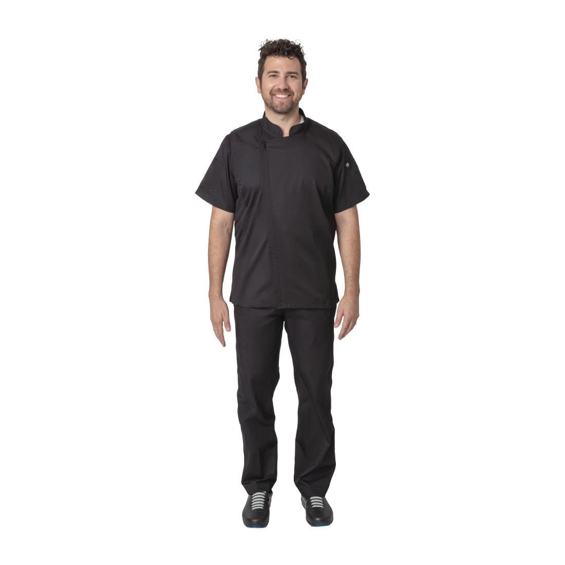 chef works springfield unisex koksbuis met rits zwart l Chef Works Springfield unisex koksbuis met rits zwart L