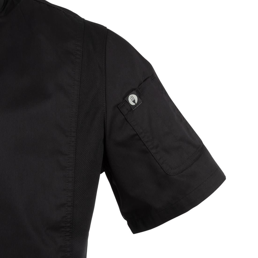 chef works springfield unisex koksbuis met rits zwart l Chef Works Springfield unisex koksbuis met rits zwart L