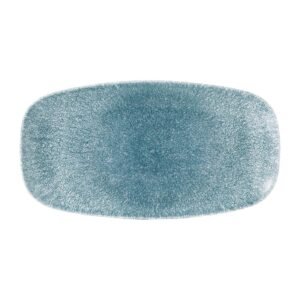 Churchill Raku Topaz Blue Chefs Ovaal Bord 29.8 x 15.2cm (12 stuks)