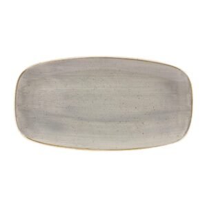 Churchill Stonecast Grey Chefs Ovaal Bord 29.8 x 15.2cm (12 stuks)