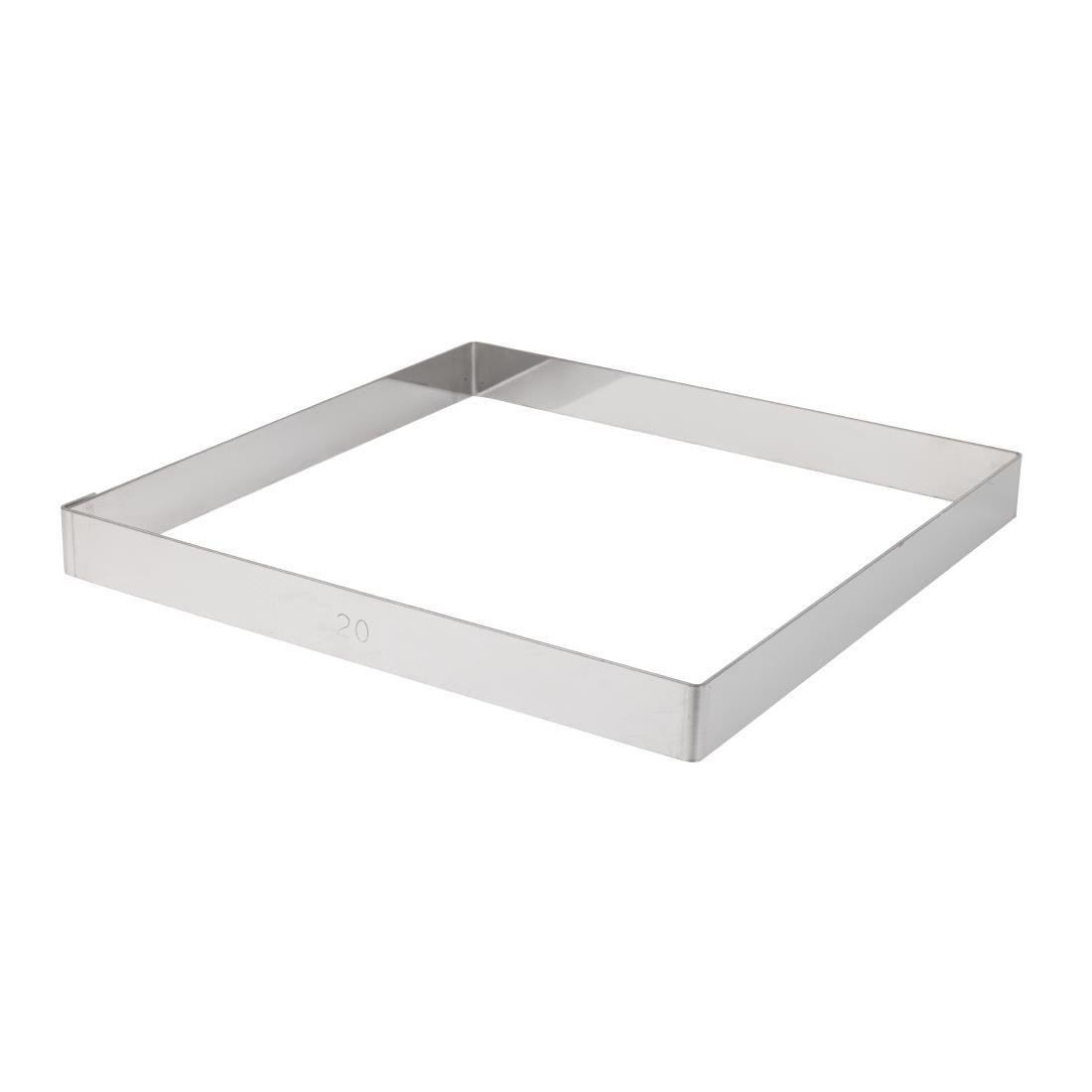 de buyer vierkante vorm rvs 20x2cm De Buyer vierkante vorm RVS 20x2cm