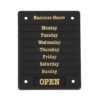 Deurbord Open Closed met openingstijden