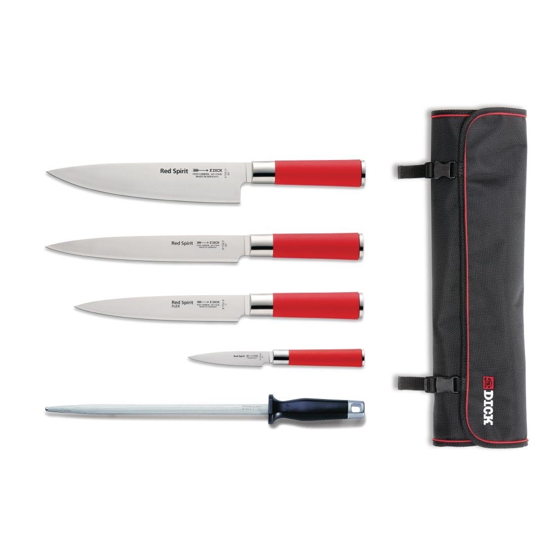dick red spirit 5 delige messenset met foedraal Dick Red Spirit 5-delige messenset met foedraal