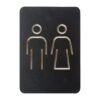 Europeel Pictogram Bord Mannen/Vrouwen Zwart