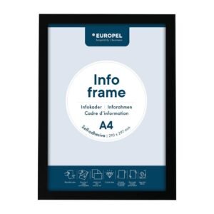 Europel Infokader / Zelfklevende Set Van 2 Stuks A4 Zwart