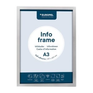 Europel Infolijst / Zelfklevende Set 2 Stuks A3 Zilver