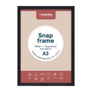 Europel Kliklijst A3 25mm Mat Zwart