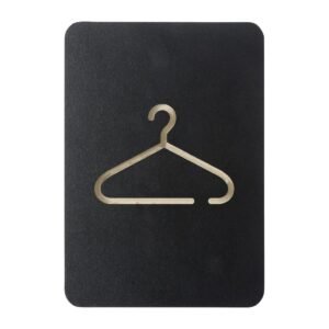 Europel Pictogram Bord Garderobe Zwart