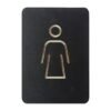 Europel Pictogram Bord Vrouw Zwart