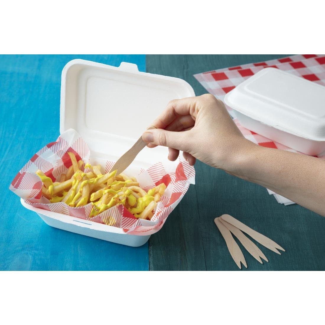 fiesta compostable bagasse maaltijddozen 182mm (250 stuks) Fiesta Compostable bagasse maaltijddozen 182mm (250 stuks)