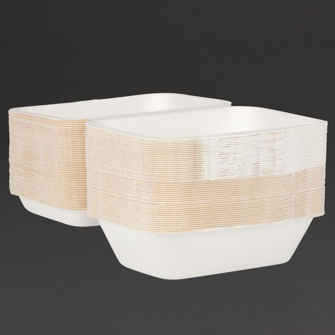 fiesta compostable bagasse maaltijddozen 182mm (250 stuks) Fiesta Compostable bagasse maaltijddozen 182mm (250 stuks)