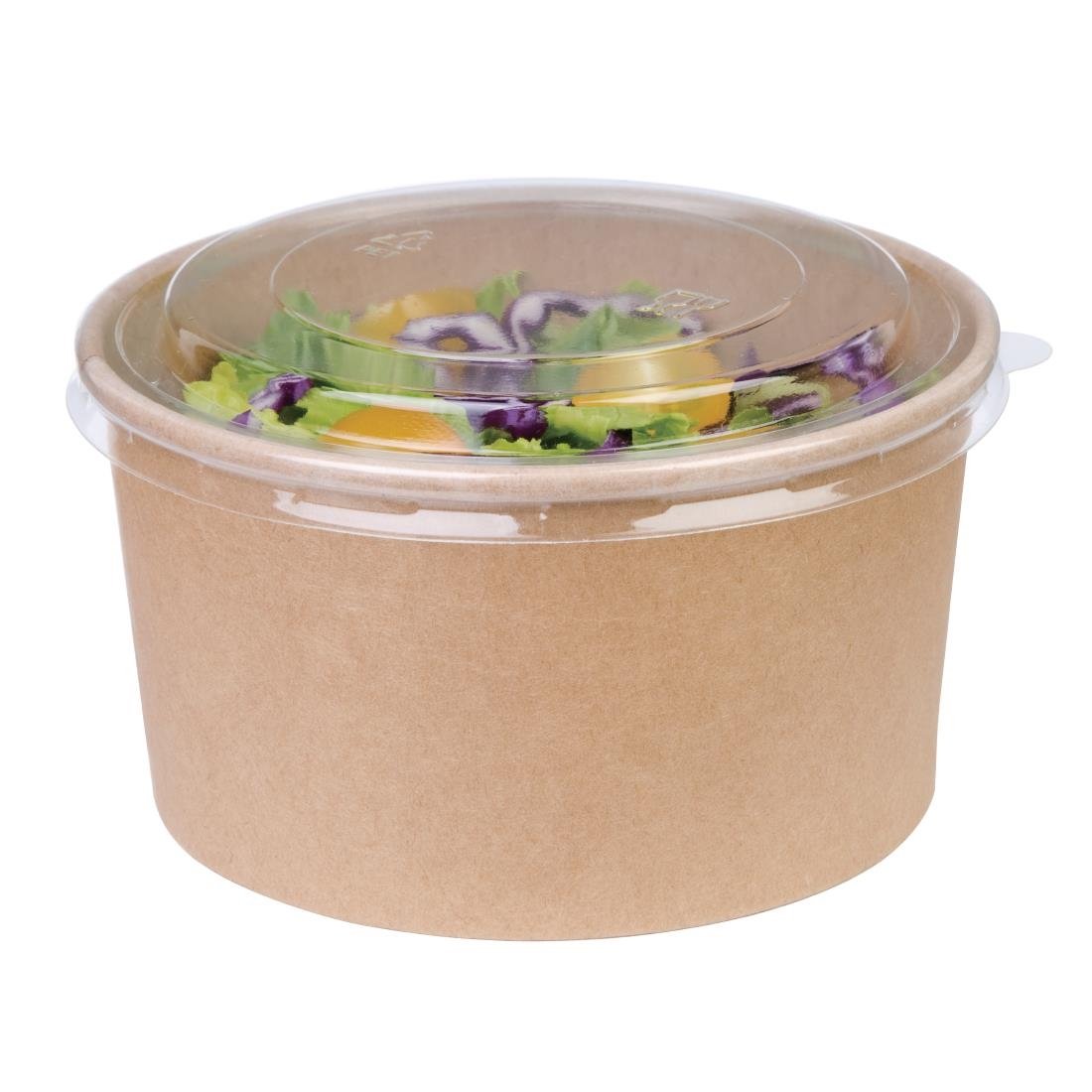 fiesta compostable ronde kraft saladeschaal 1ltr (300 stuks) Fiesta Compostable ronde kraft saladeschaal 1Ltr (300 stuks)