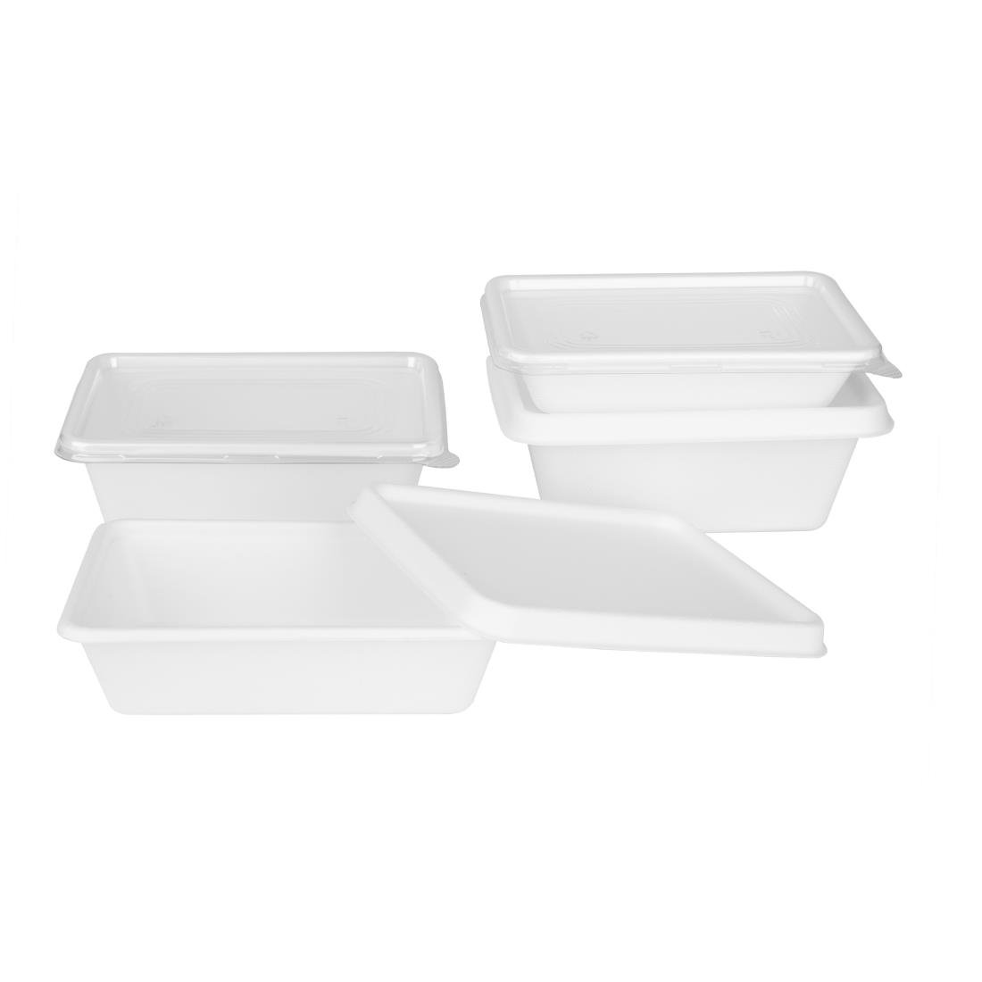 fiesta composteerbare bagasse voedsel container basissen 650ml (100 stuks) Fiesta Composteerbare Bagasse Voedsel Container Basissen 650ml (100 stuks)