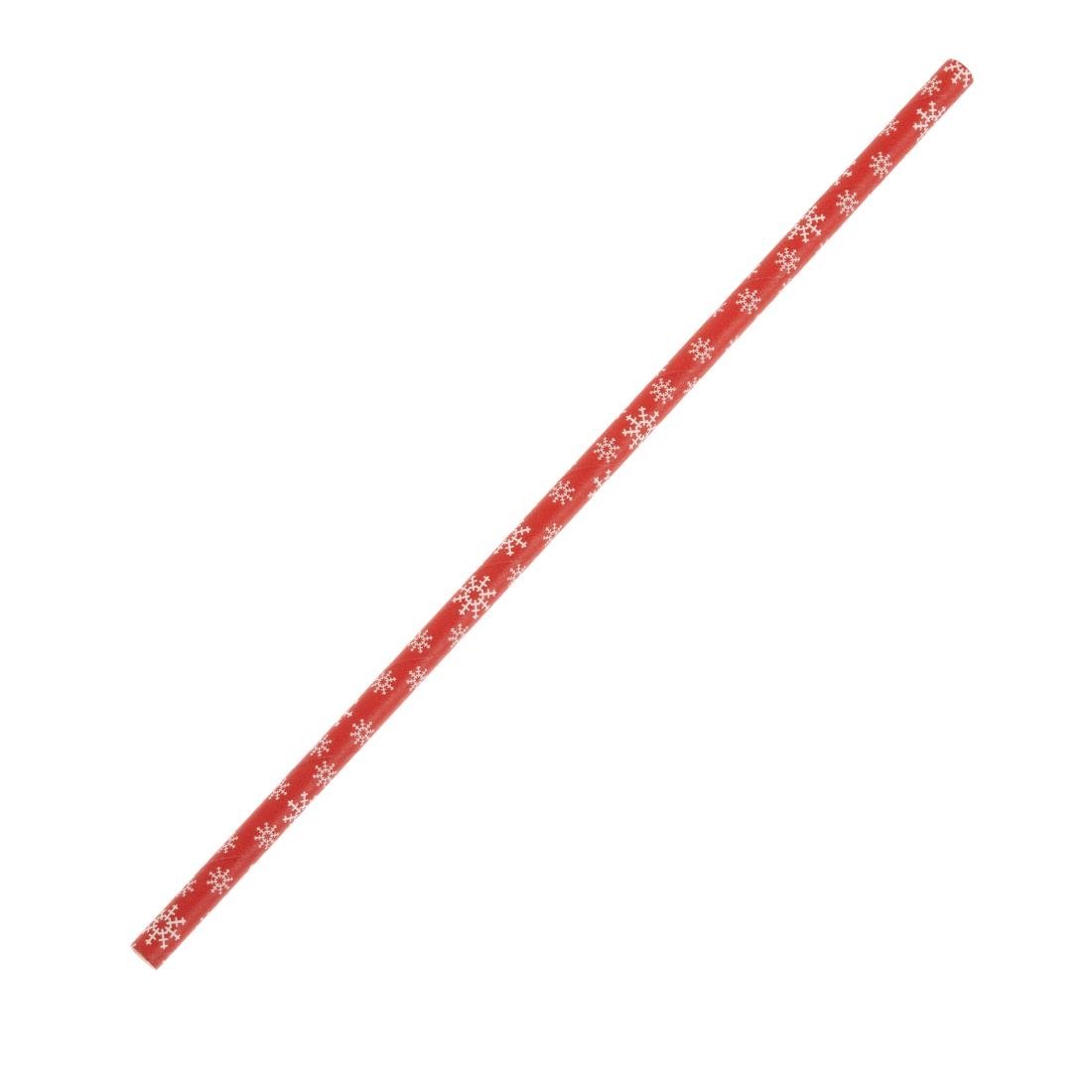 fiesta composteerbare sneeuwvlok papieren rietjes 210mm (250 stuks) Fiesta Composteerbare Sneeuwvlok Papieren Rietjes 210mm (250 stuks)