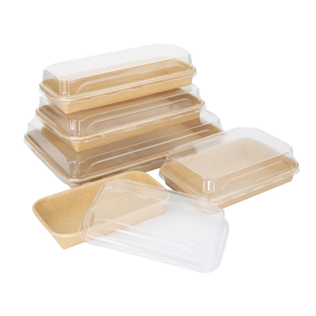 fiesta recycleerbare pet deksel voor nr. 3 sushi trays (300 stuks) Fiesta Recycleerbare Pet Deksel Voor Nr. 3 Sushi Trays (300 stuks)
