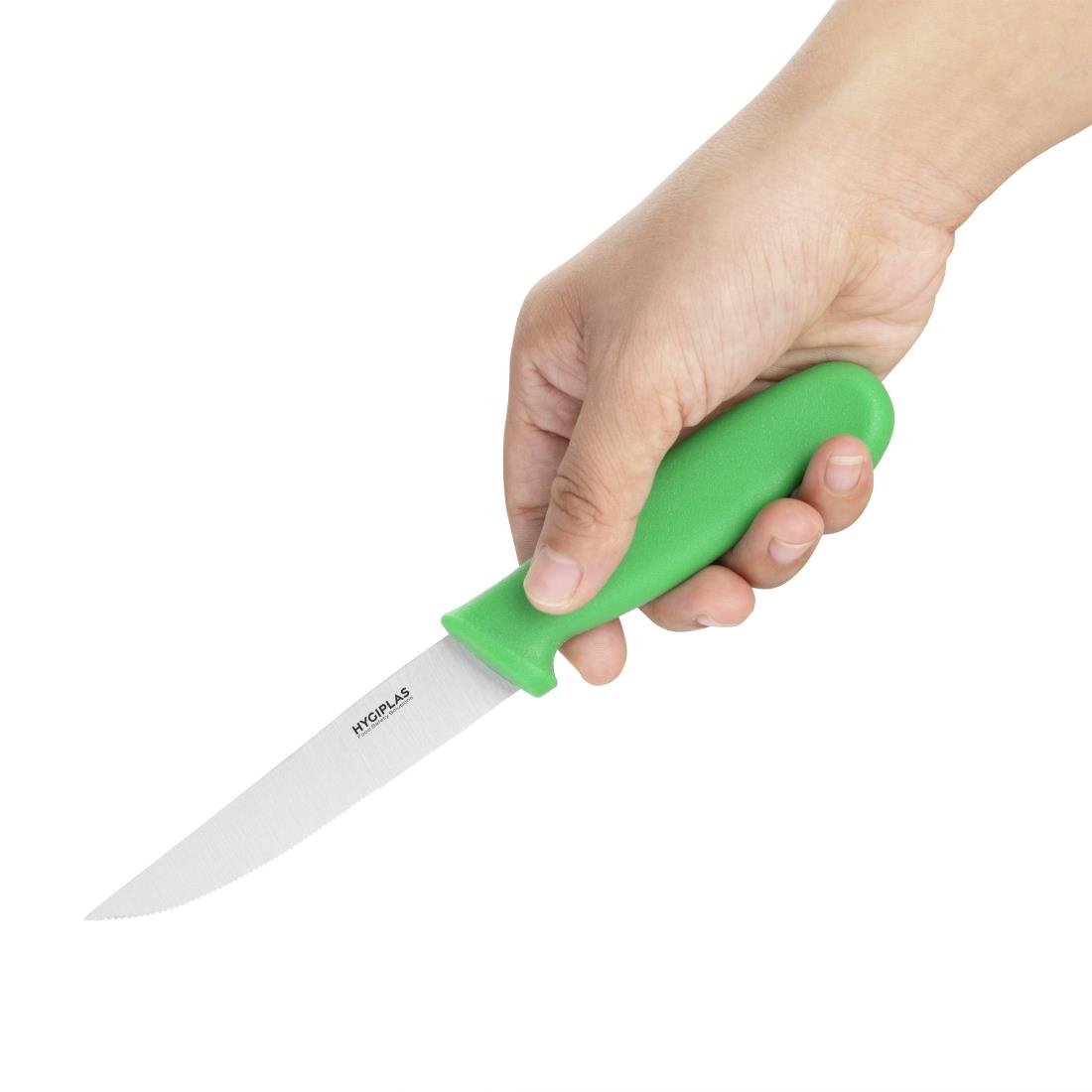 hygiplas gekarteld groentemes 10cm groen Hygiplas gekarteld groentemes 10cm groen