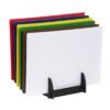 Hygiplas LDPE snijplanken set met rek 450x300x10mm (Set van 6)