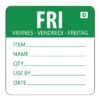 Hygiplas oplosbare kleurcode voedseletiketten vrijdag (250 stuks)