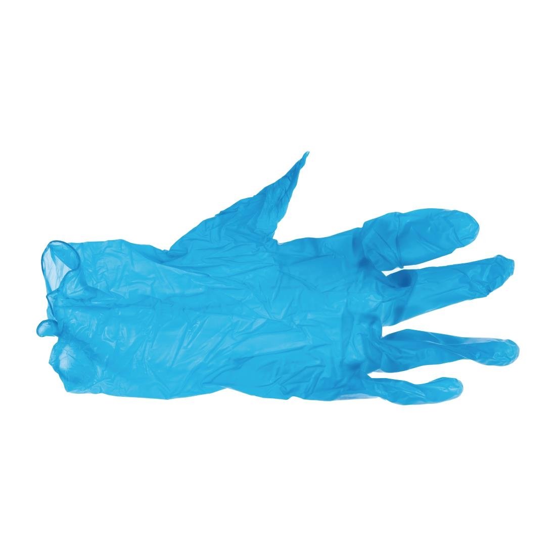 hygiplas poedervrije vinyl handschoenen blauw large (100 stuks) Hygiplas poedervrije vinyl handschoenen blauw Large (100 stuks)