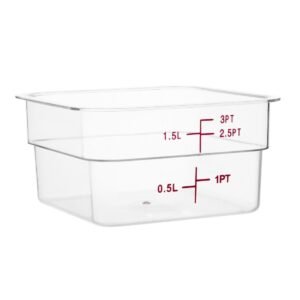 Hygiplas polycarbonaat voedseldoos vierkant 1,5L