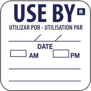 Hygiplas verwijderbare etiketten 'Use By' (1000 stuks)