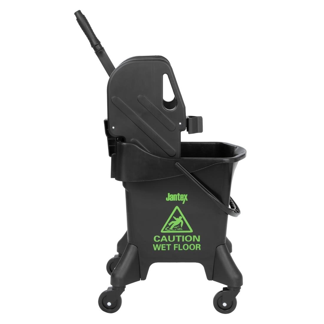 jantex 20ltr hoge mopemmer en wringpers groene opdruk Jantex 20Ltr Hoge Mopemmer En Wringpers - Groene Opdruk