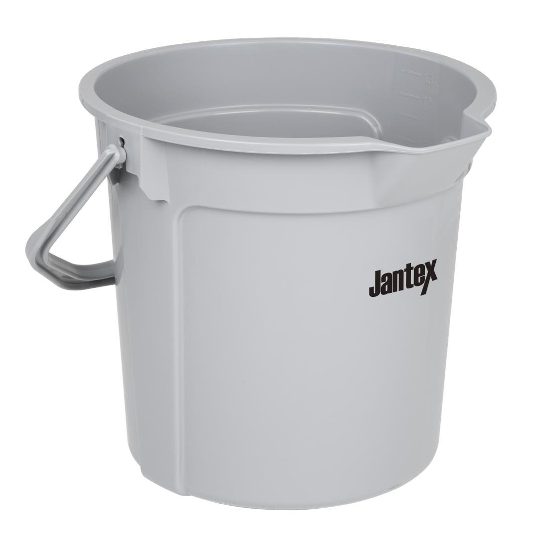 jantex grijze maatemmer met schenktuit 14ltr Jantex Grijze Maatemmer Met Schenktuit 14Ltr