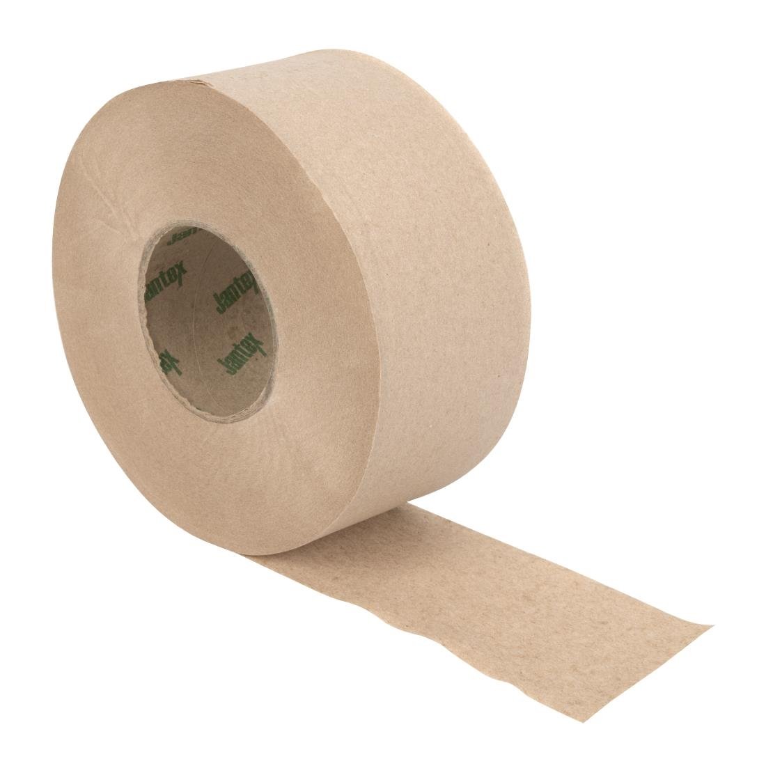 jantex groen 100% gerecycled mini jumbo rol navulling 2 laags 150m (12 stuks) Jantex Groen 100% Gerecycled Mini Jumbo Rol Navulling 2-laags - 150m (12 stuks)