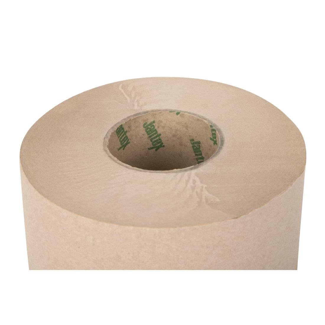 jantex groen 100% gerecycled mini jumbo rol navulling 2 laags 150m (12 stuks) Jantex Groen 100% Gerecycled Mini Jumbo Rol Navulling 2-laags - 150m (12 stuks)