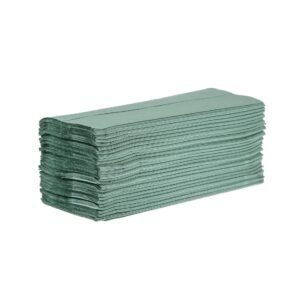 Jantex Z-gevouwen handdoeken 1-laags 250 vellen groen (12 stuks)