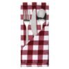 Mitre Comfort Gingham servet rood-wit 41x41cm (10 stuks)