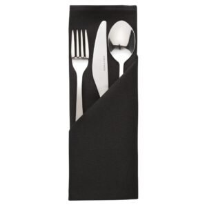 Mitre Essentials Ocassions servet zwart 51x51cm (10 stuks)