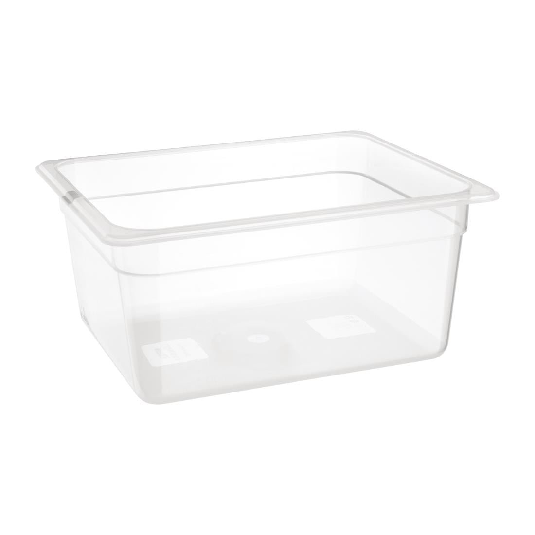 nisbets essentials polypropyleen 1/2 gastronorm bak zonder deksel 15cm Nisbets Essentials polypropyleen 1/2 gastronorm bak zonder deksel 15cm